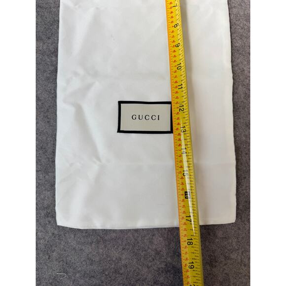 Authentic Gucci Logo Designer White Silk/Satin Dust Bag Storage 17"x8.25" - Picture 12 of 12